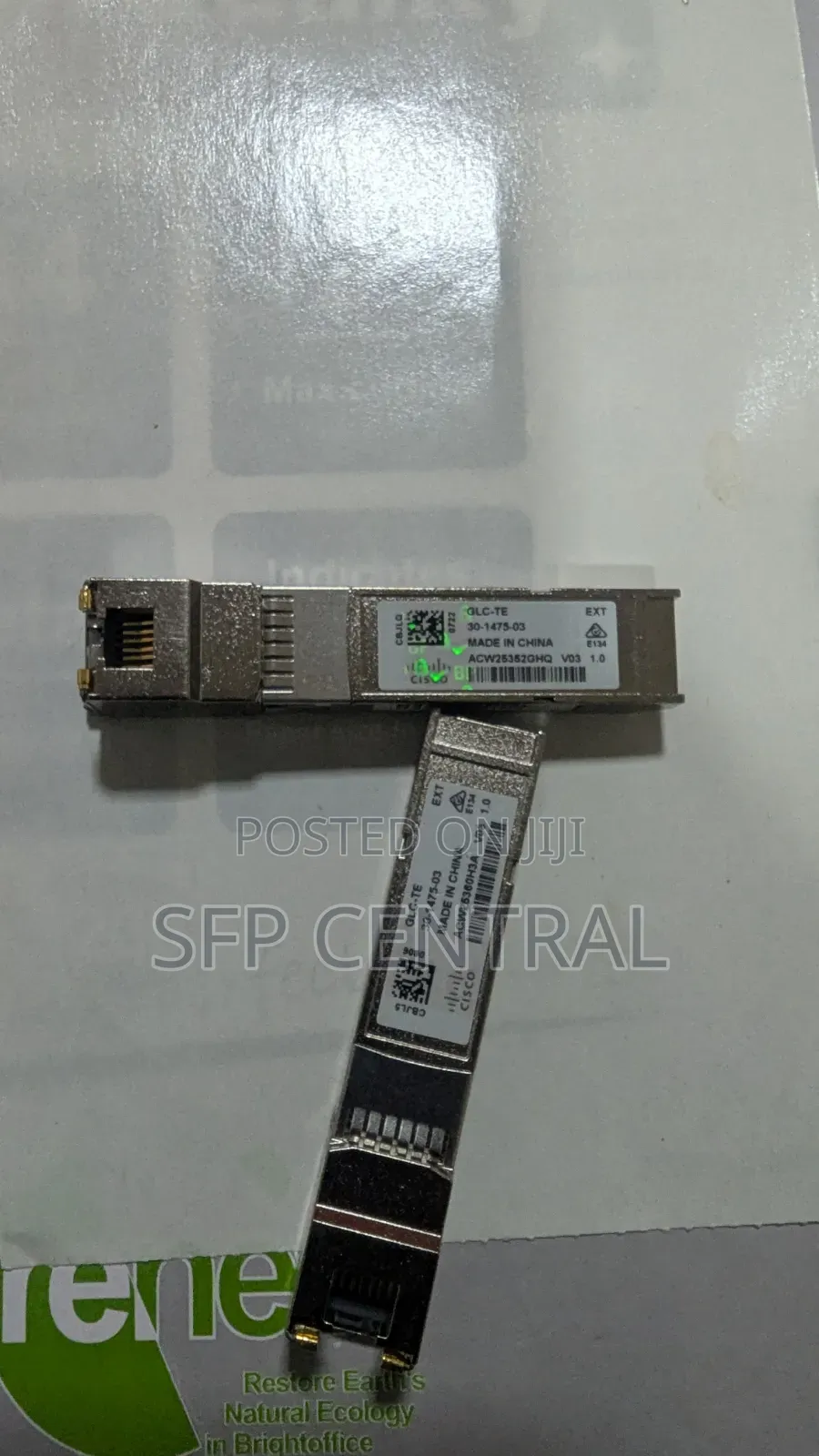 Cisco GLC-Te 1000base-T Standard Copper SFP Transceiver Holographic