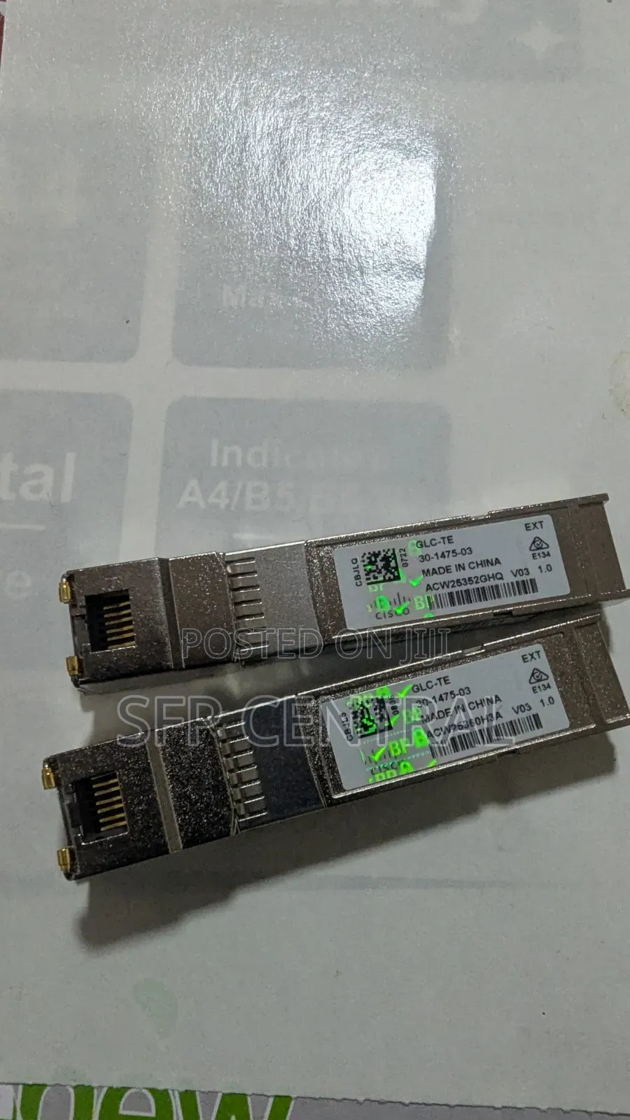 Cisco GLC-Te 1000base-T Standard Copper SFP Transceiver Holographic