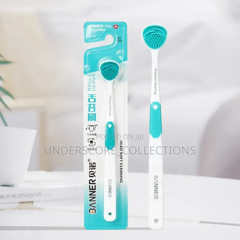 Silicone Tongue Cleaner Arc Design Double Sided Cleaning Brush