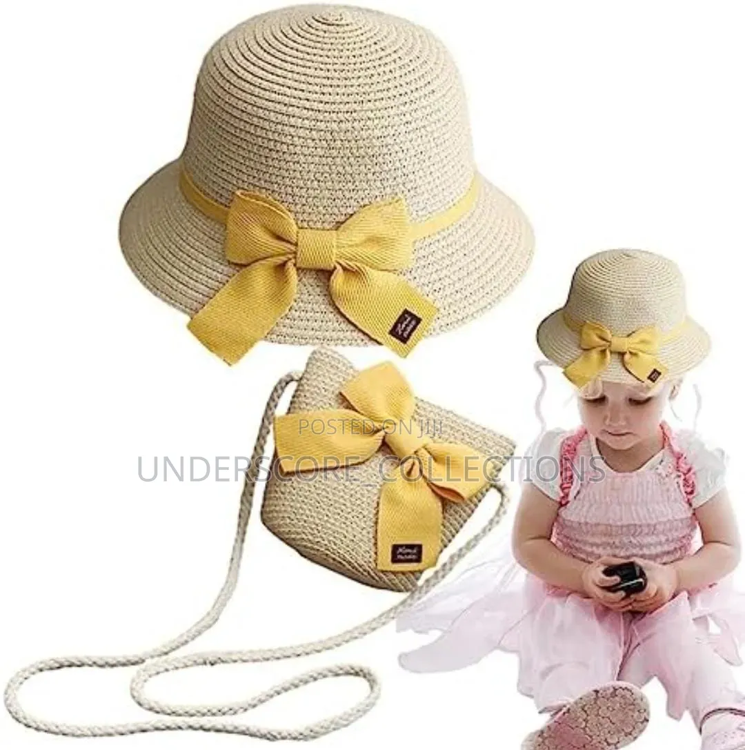 *Girls Hat+ Sling Bag Casual Wear Set*