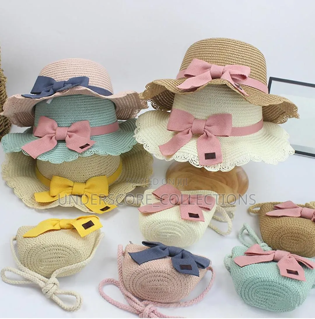 *Girls Hat+ Sling Bag Casual Wear Set*