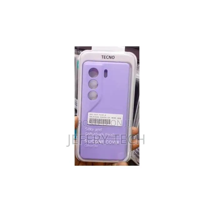 Tecno Camon 40 Pro Silicone Case - Shockproof, Slim Fit, Purple