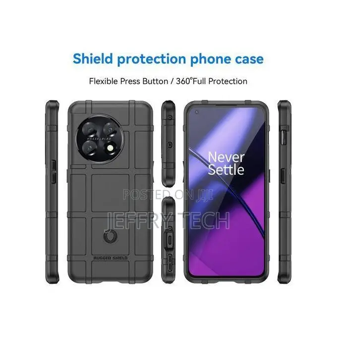 Oneplus 11 5g Rugged Tpu Case - Shockproof, Matte Black, Lightweight