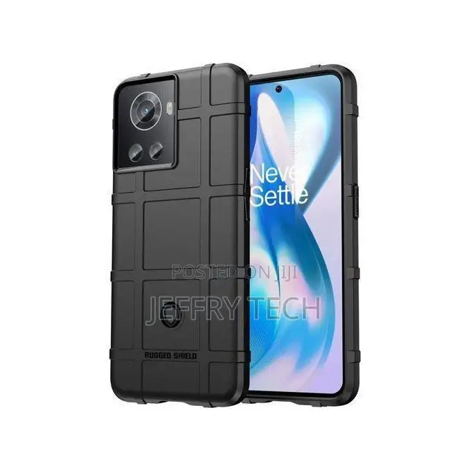 Oneplus 10r Rugged Shield Drop-Resistant Tpu Protective Cover Case, En