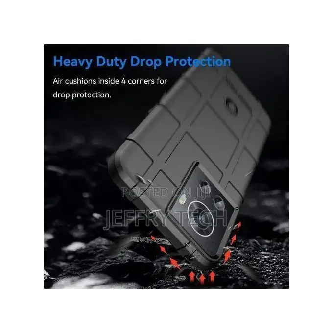 Oneplus 10r Rugged Shield Drop-Resistant Tpu Protective Cover Case, En