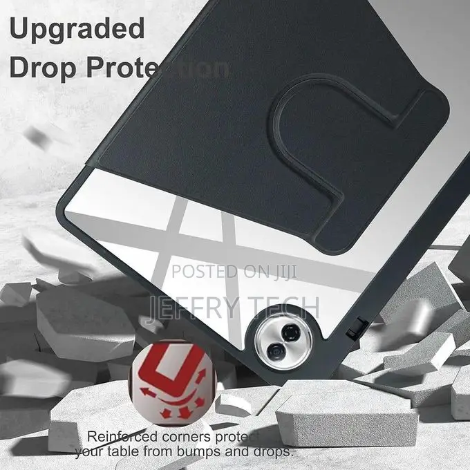 Honor Pad 10 Case, Pu Leather Case + Clear Acrylic for Rotating Stand
