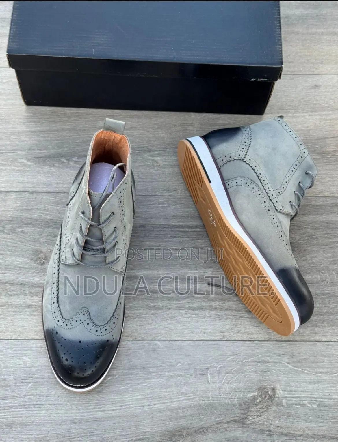 Clarks Leather Boots With Rubber Sole