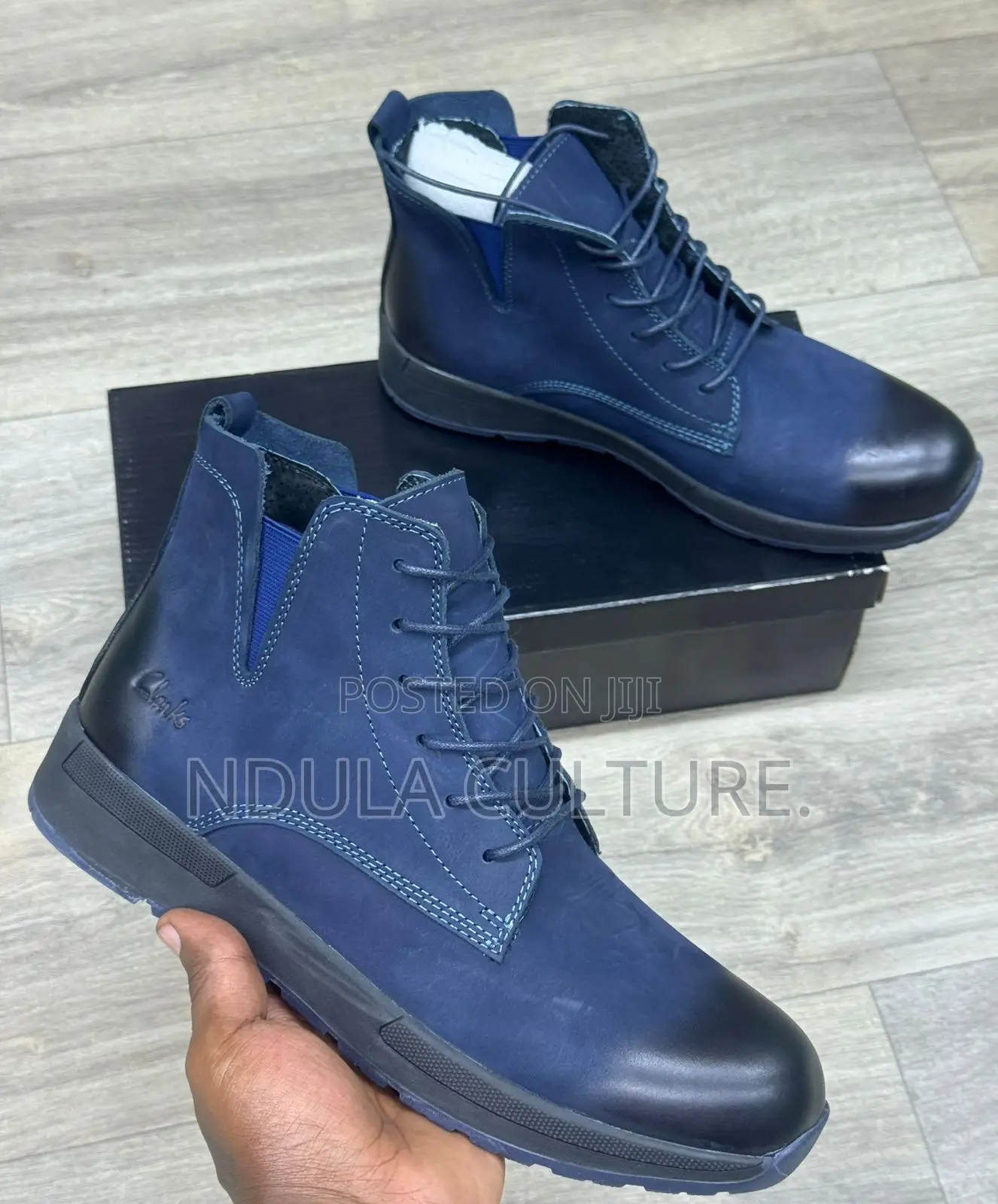 Clarks Leather Boots With Rubber Sole