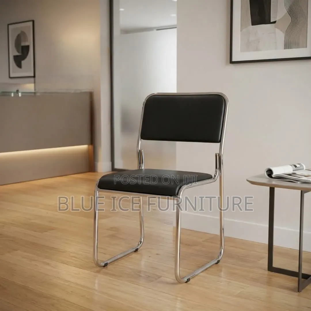 Armless Leather Visitors Chairs