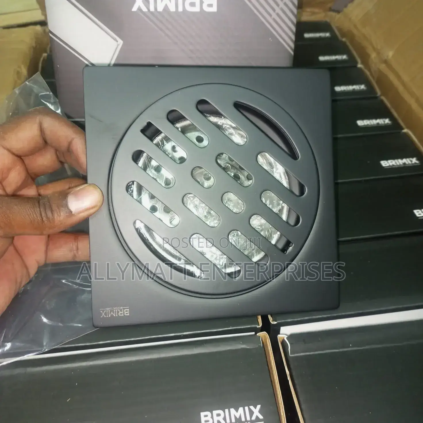 Black Square Floor Drain