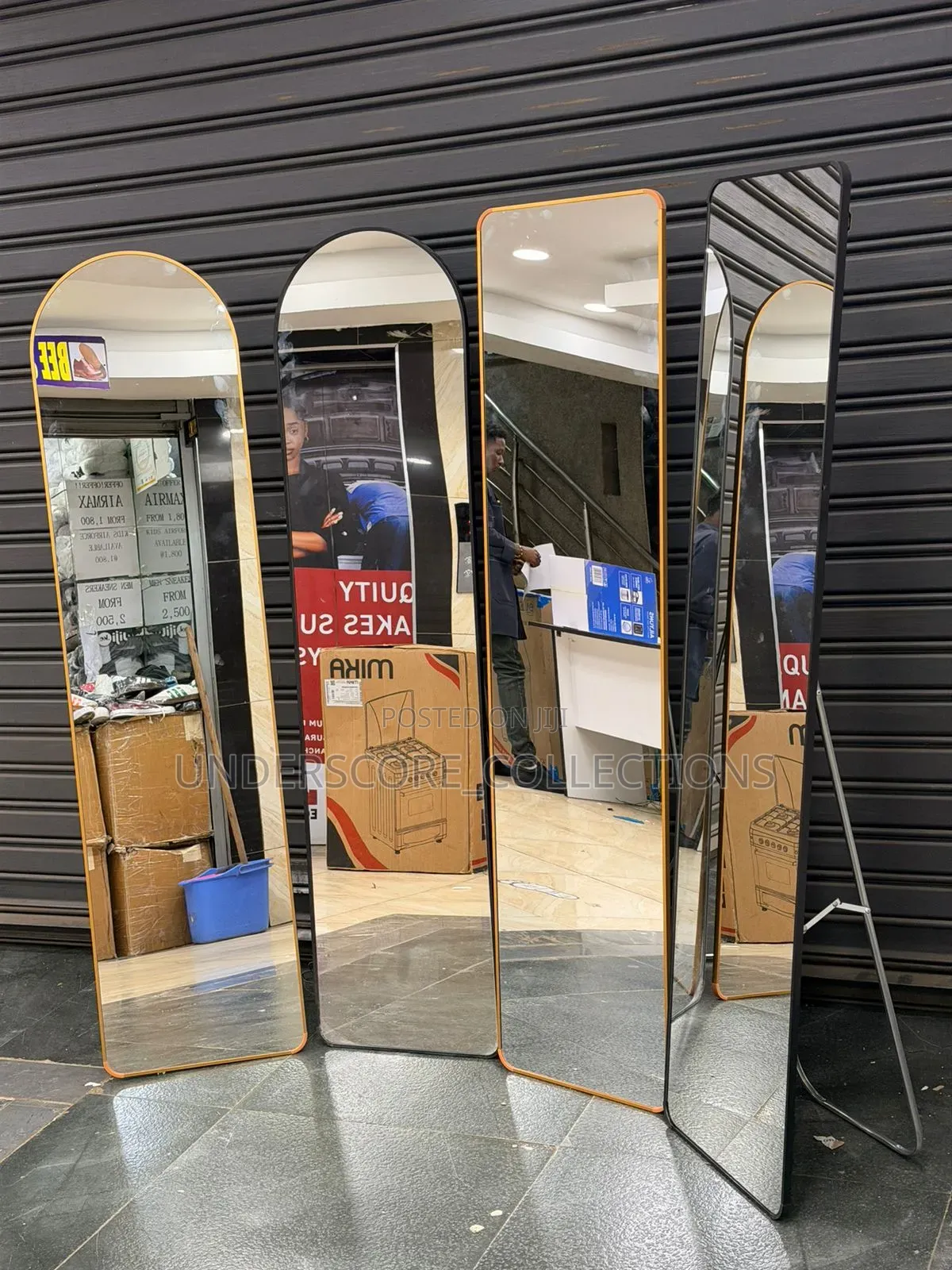 Mini Classy Arched Aluminum Full Length Mirror *