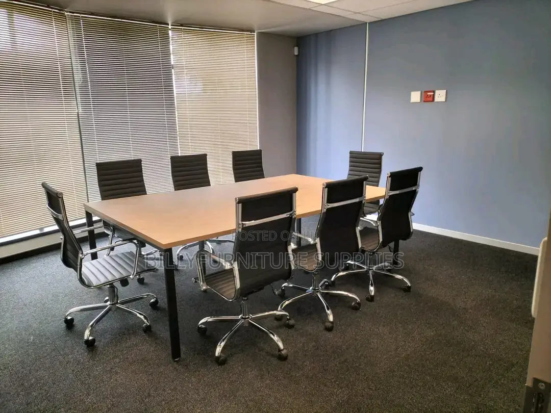 2.4m Boardroom Table With Metallic Frame Nairobi – Modern Conference