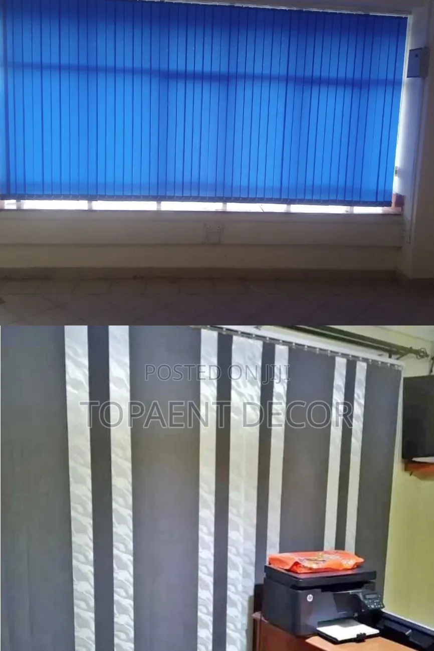 Plain Blinds and Mixed Blinds , Vertical Well Installed Office Blinds