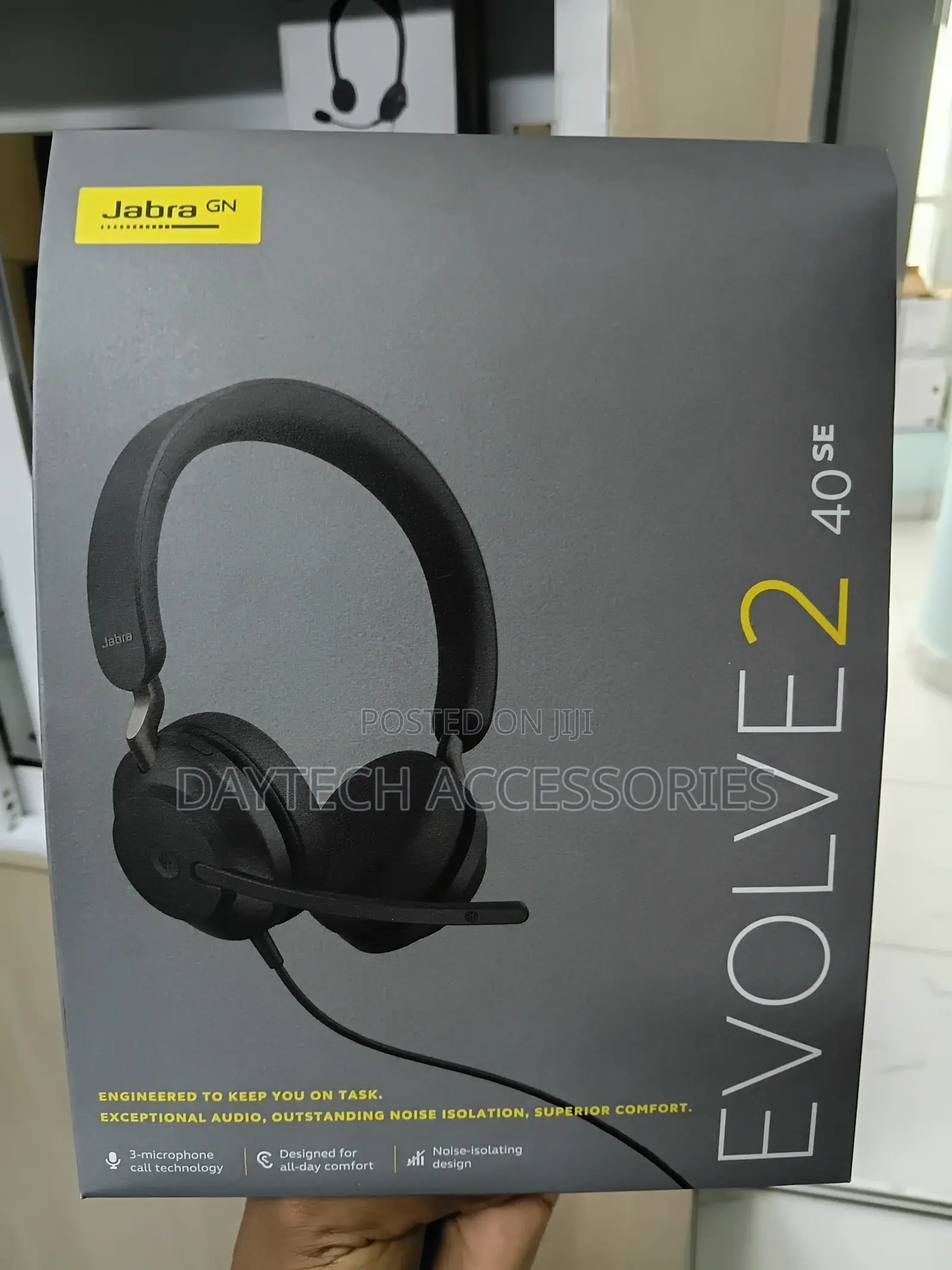 Jabra Evolve2 40 Se Wired Stereo Noise-Cancelling Headset - Black