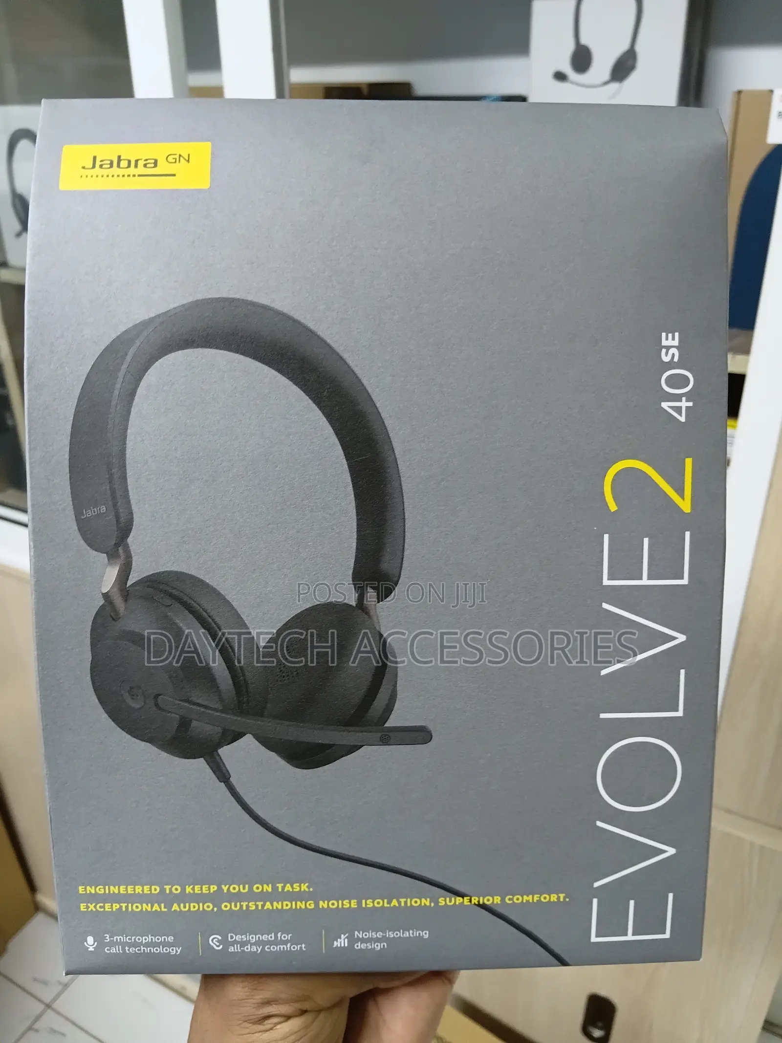 Jabra Evolve2 40 Se Wired Stereo Noise-Cancelling Headset - Black