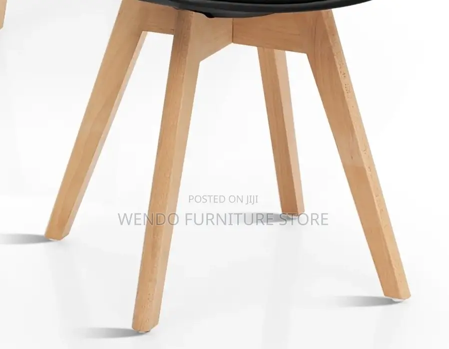 Dining Chairs; Plastic Eames Dining Chairs With Wooden Legs