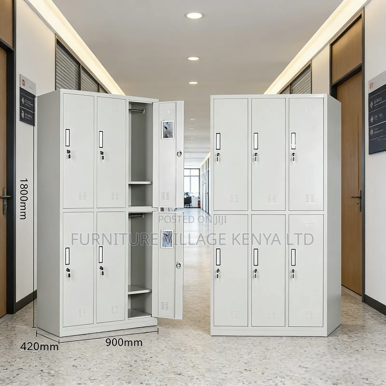 6-Locker Metallic Cabinet.