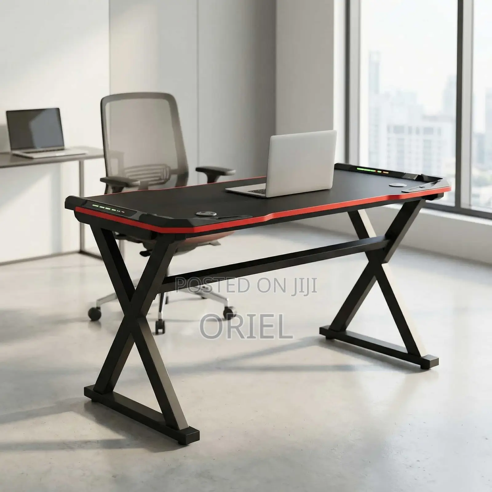 Computer Desk : Home Office Gaming Desk 1.4m(With Lighting ) on Offer
