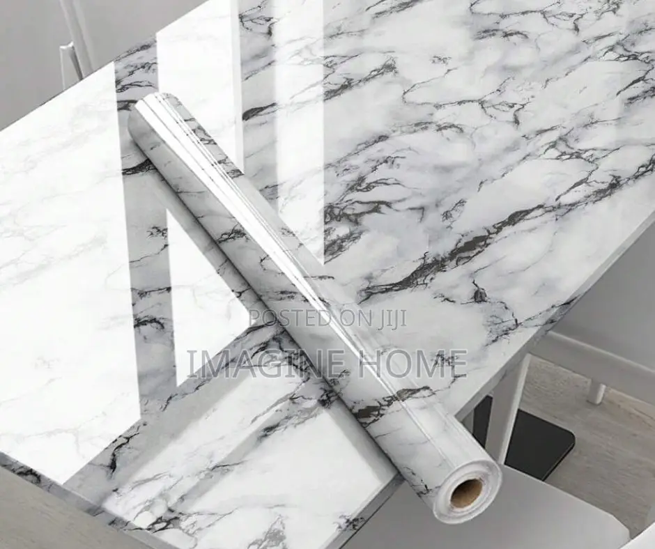 Quick Make Over With Marble Contact Paper