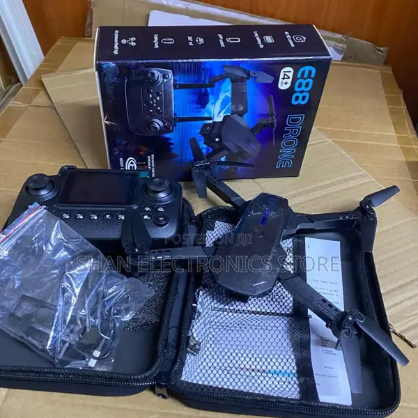 Adults Beginners E88 Foldable Drone With Hd Camera Led Lights