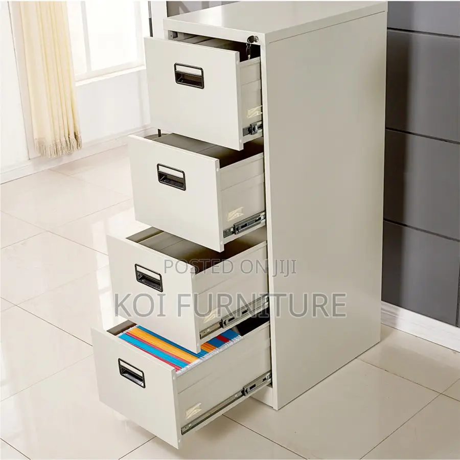 Office Cabinet; 4-Drawer Steel Filing Secure Cabinet
