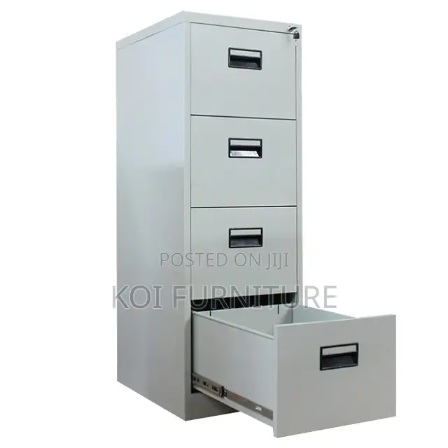 Office Cabinet; 4-Drawer Steel Filing Secure Cabinet