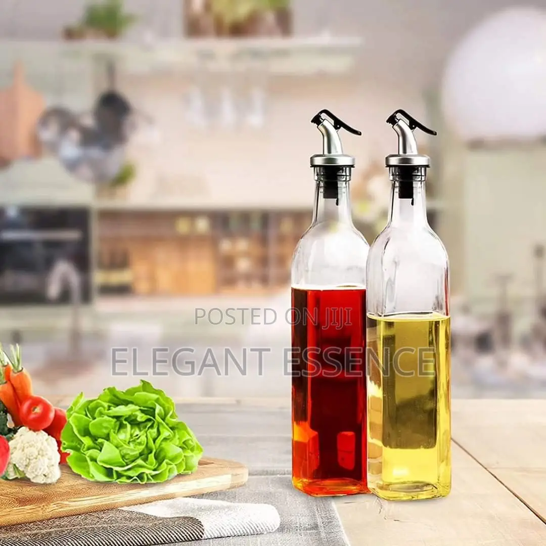 High Quality 2in1 Glass Oil Dispenser Pack of 2pcs, 580ml Each
