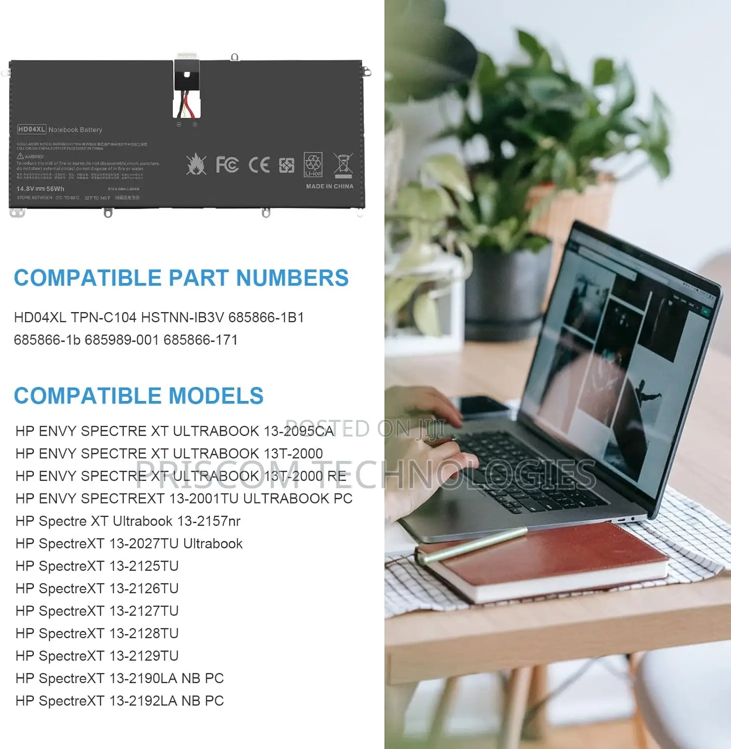 Hp Spectre Xt 13 (Hd04xl) Internal Battery