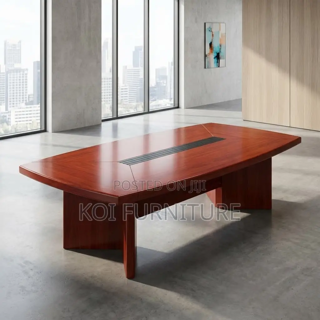 Office Table : Mahogany-Finished MDF Laminate Conference Table