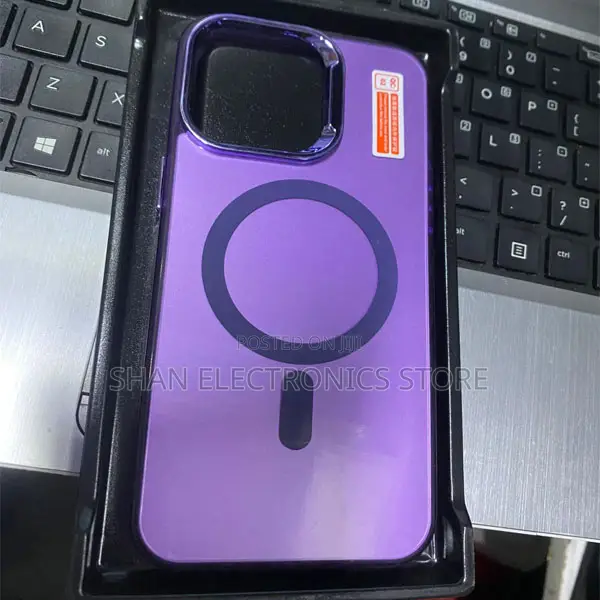 iPhone 15 Pro Max Magnetic Clear Case With Magsafe Purple