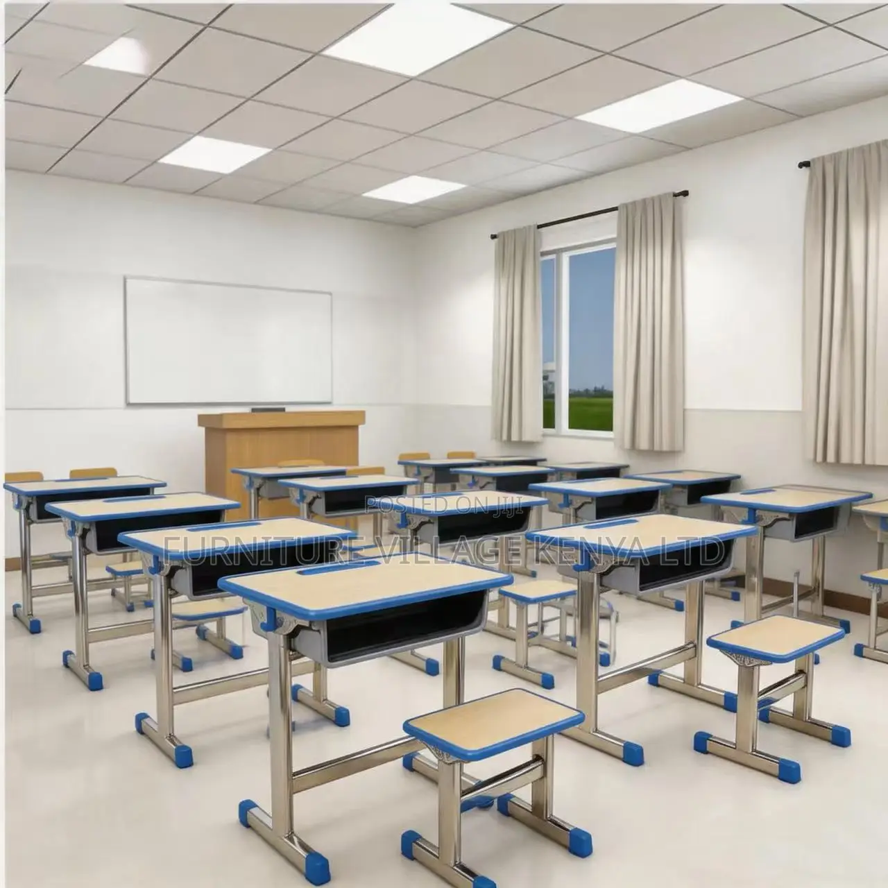 Kids Adjustable Study Desk Chair Set