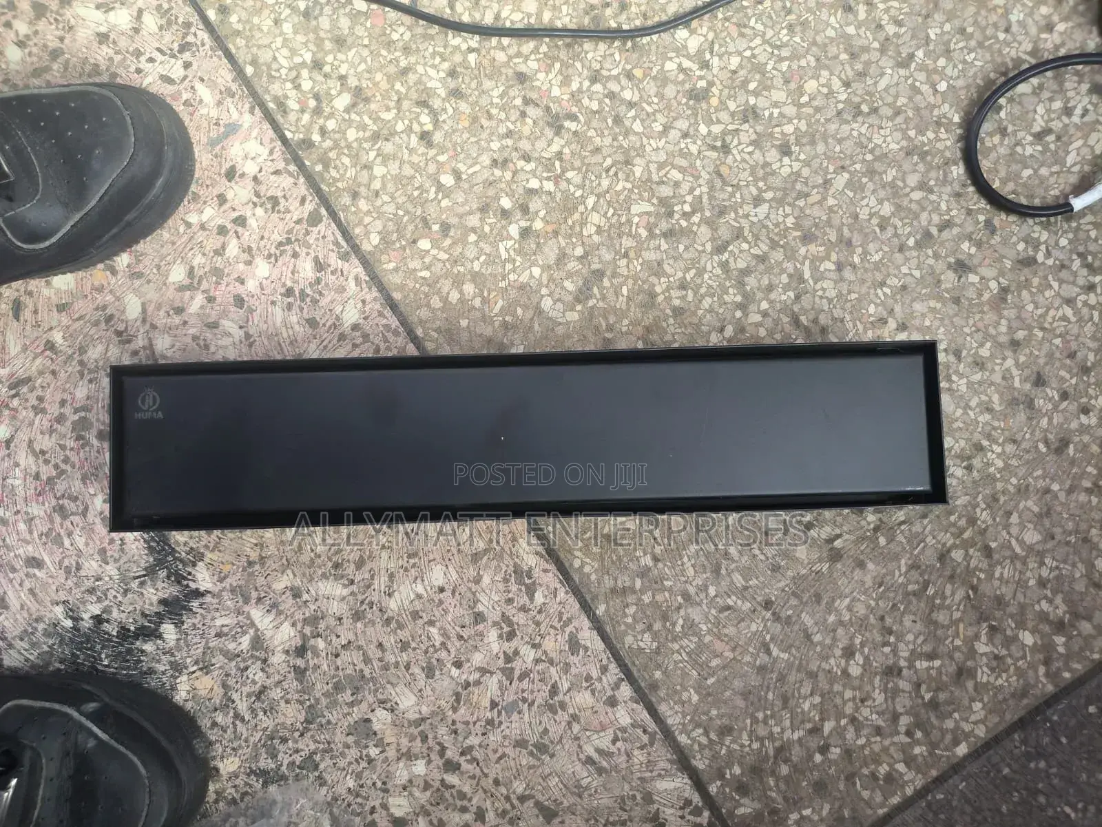 Black Floor Drain 80cm