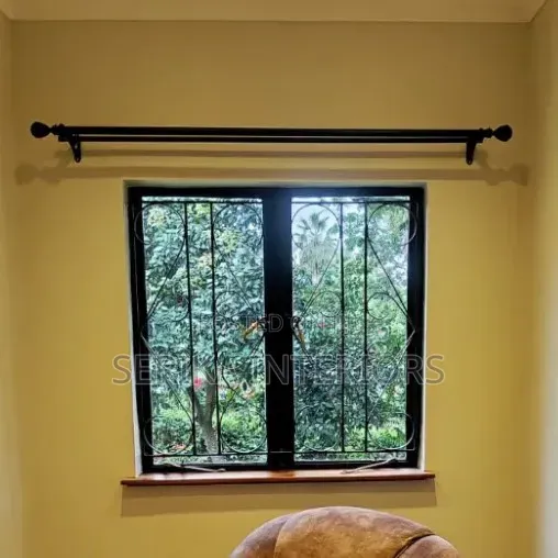 Powder Coated Jua Kali Curtain Rods Environmental Friendly Justin