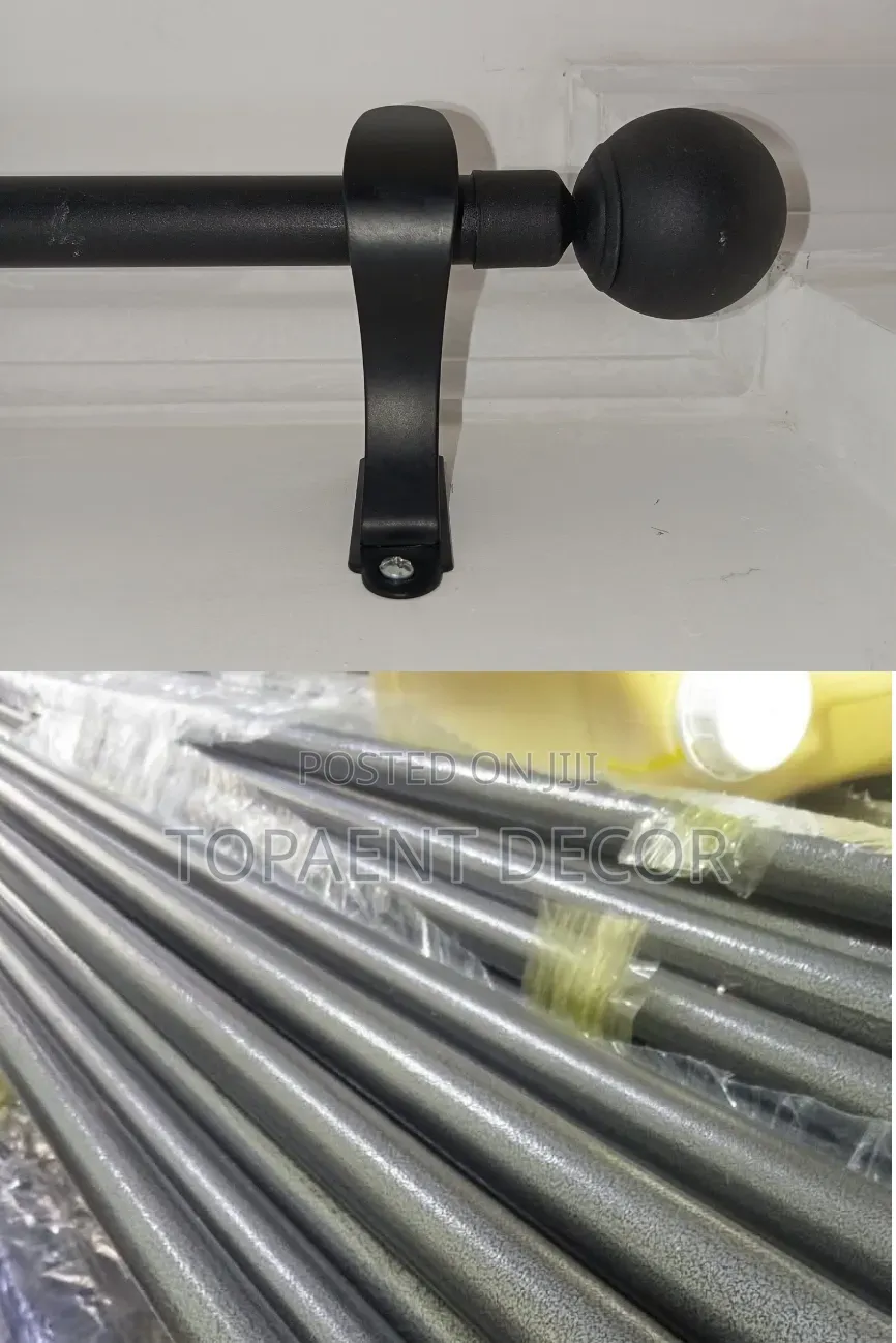 Grey and Black,Coated ,High Quality Powder Coated Window Curtain Rods
