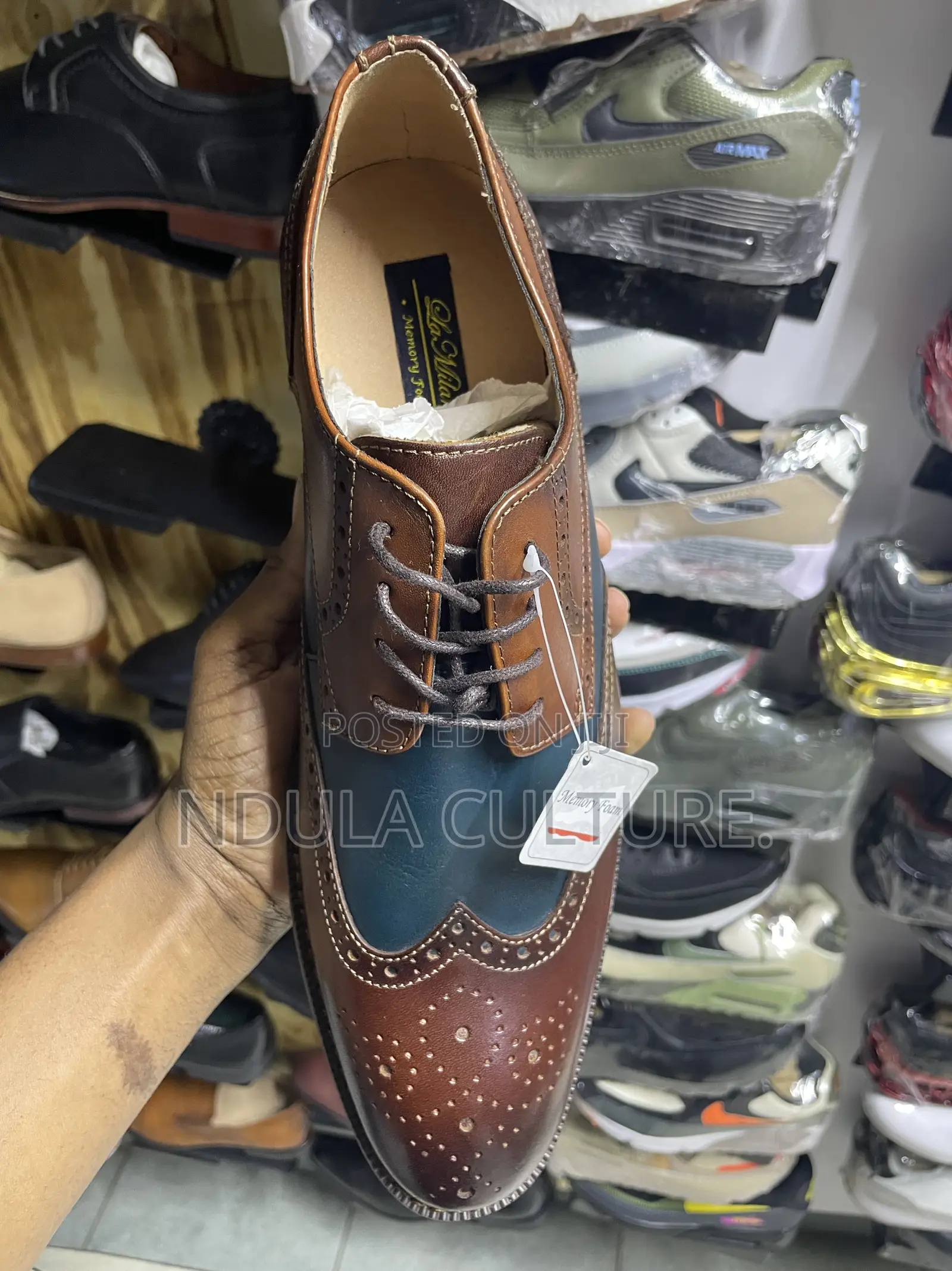 La Milano "Pablo" Men's Two-Tone Wingtip Oxford