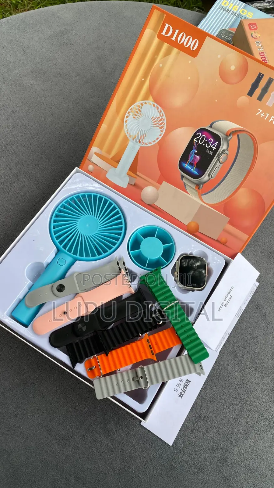 D1000 Ladies Smart Watch With Portable Fan