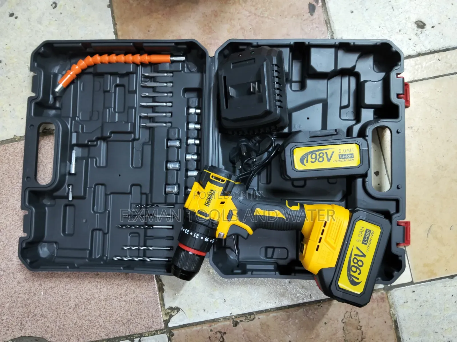 Dewalt Brushless Cordless Hammer Drill Metallic Chunk 2 Battery 198v