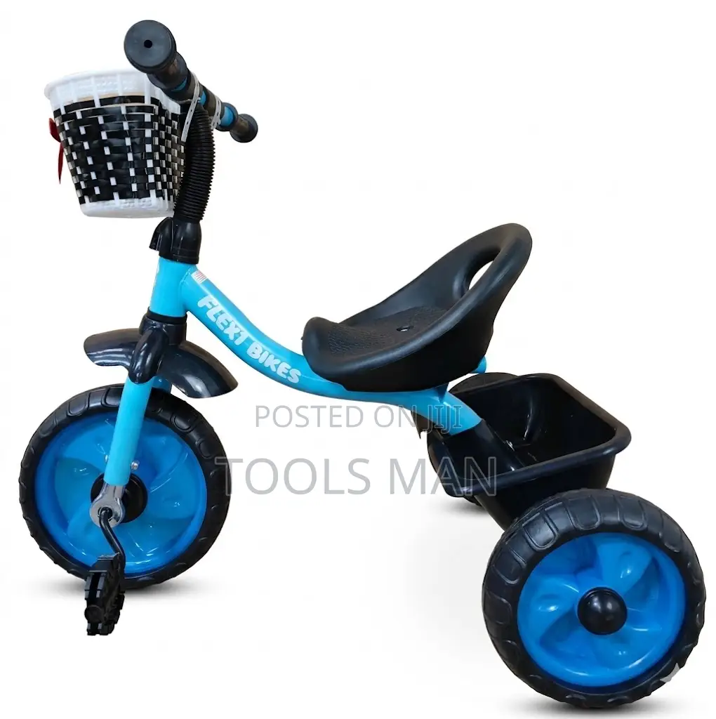 Flexi Bikes Durable Kids Tricycle– 3-Wheel Bike With Basket. 2-5 Years