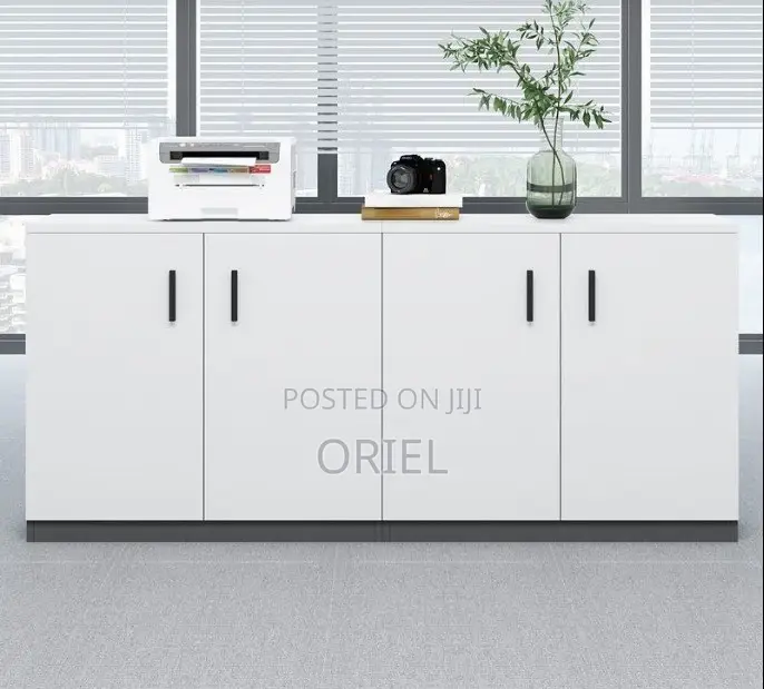Office Filing Credenza : Office Credenza 4-Door Storage Cabinet