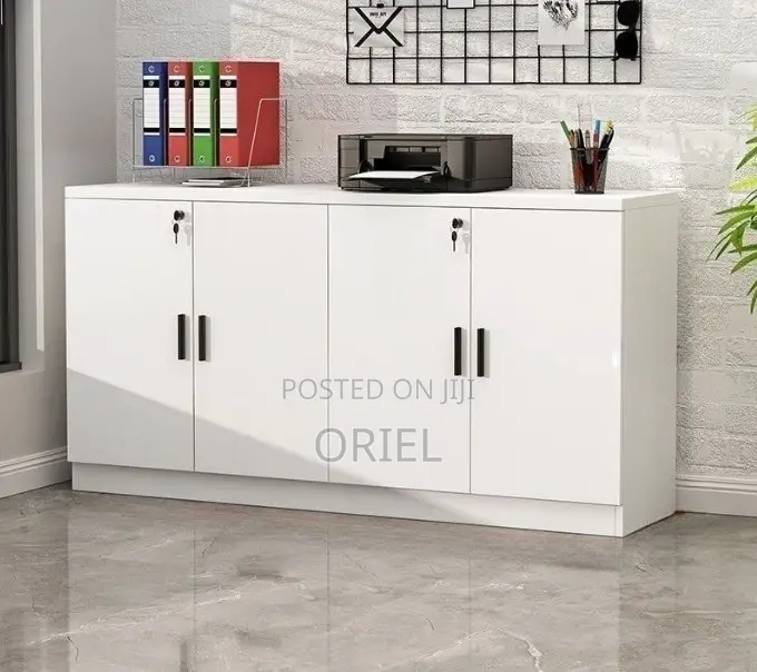 Office Filing Credenza : Office Credenza 4-Door Storage Cabinet