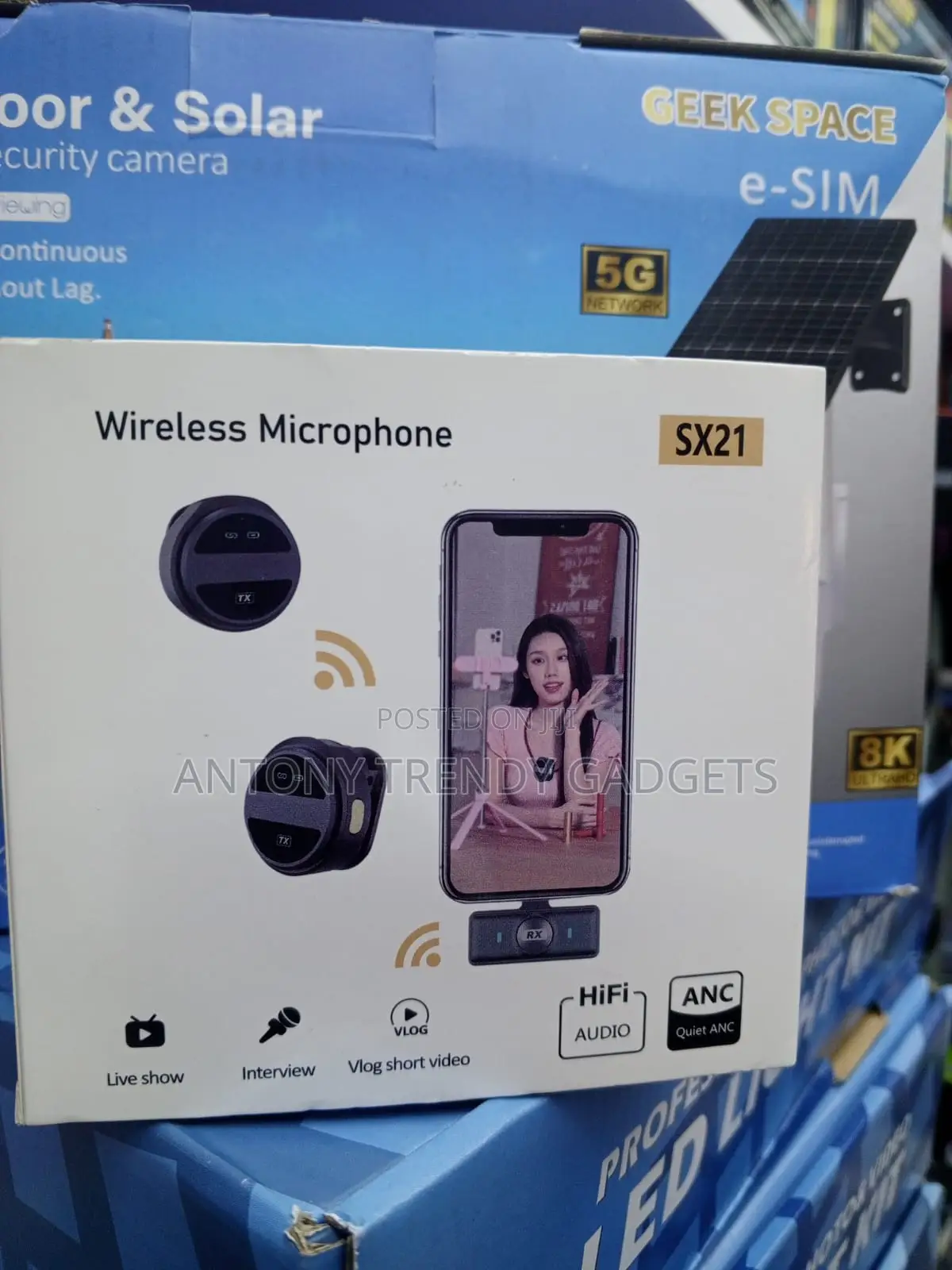 Sx21 Rechargeable Wireless Lavalier Microphone 20m Range