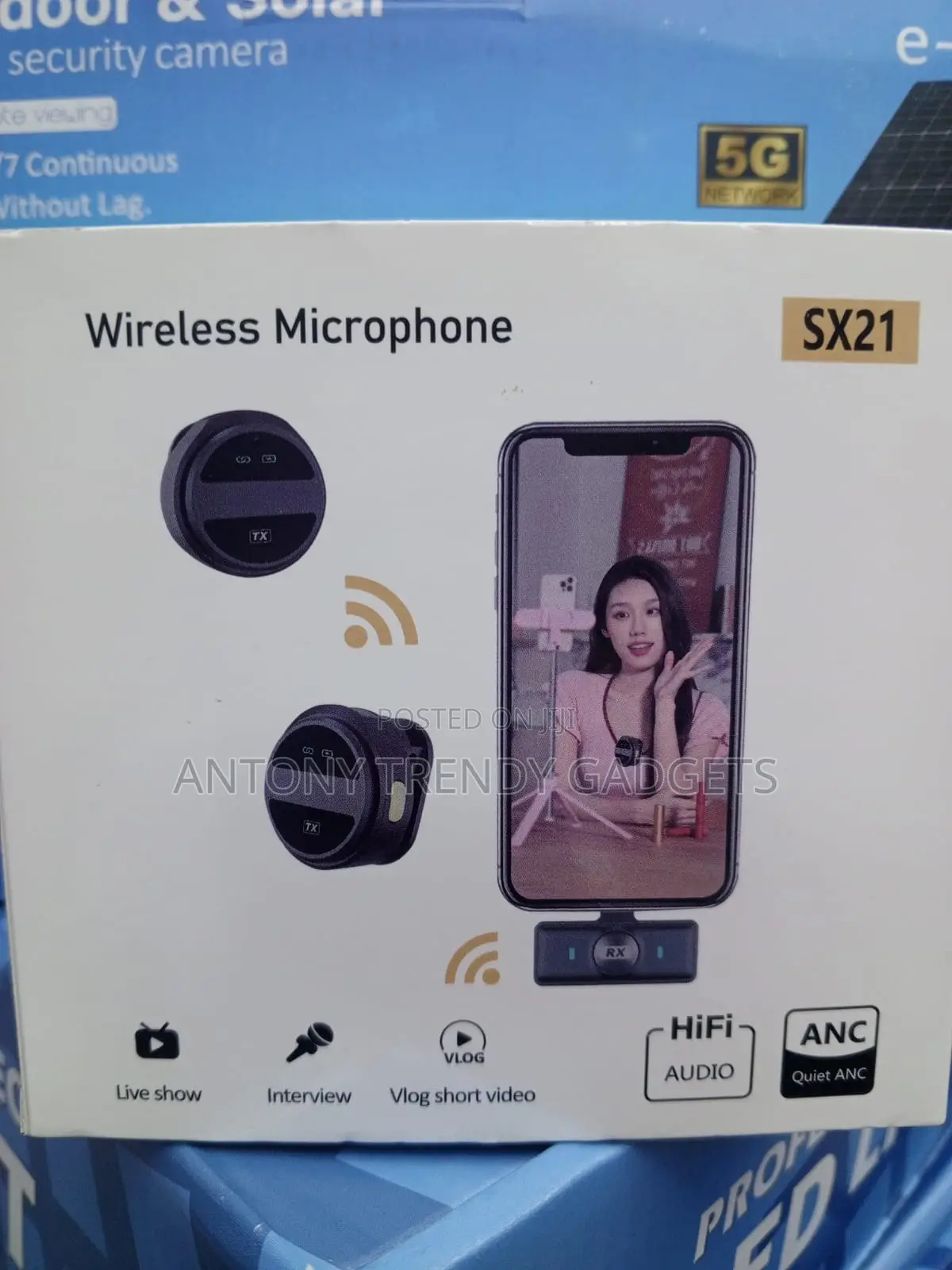 Sx21 Rechargeable Wireless Lavalier Microphone 20m Range