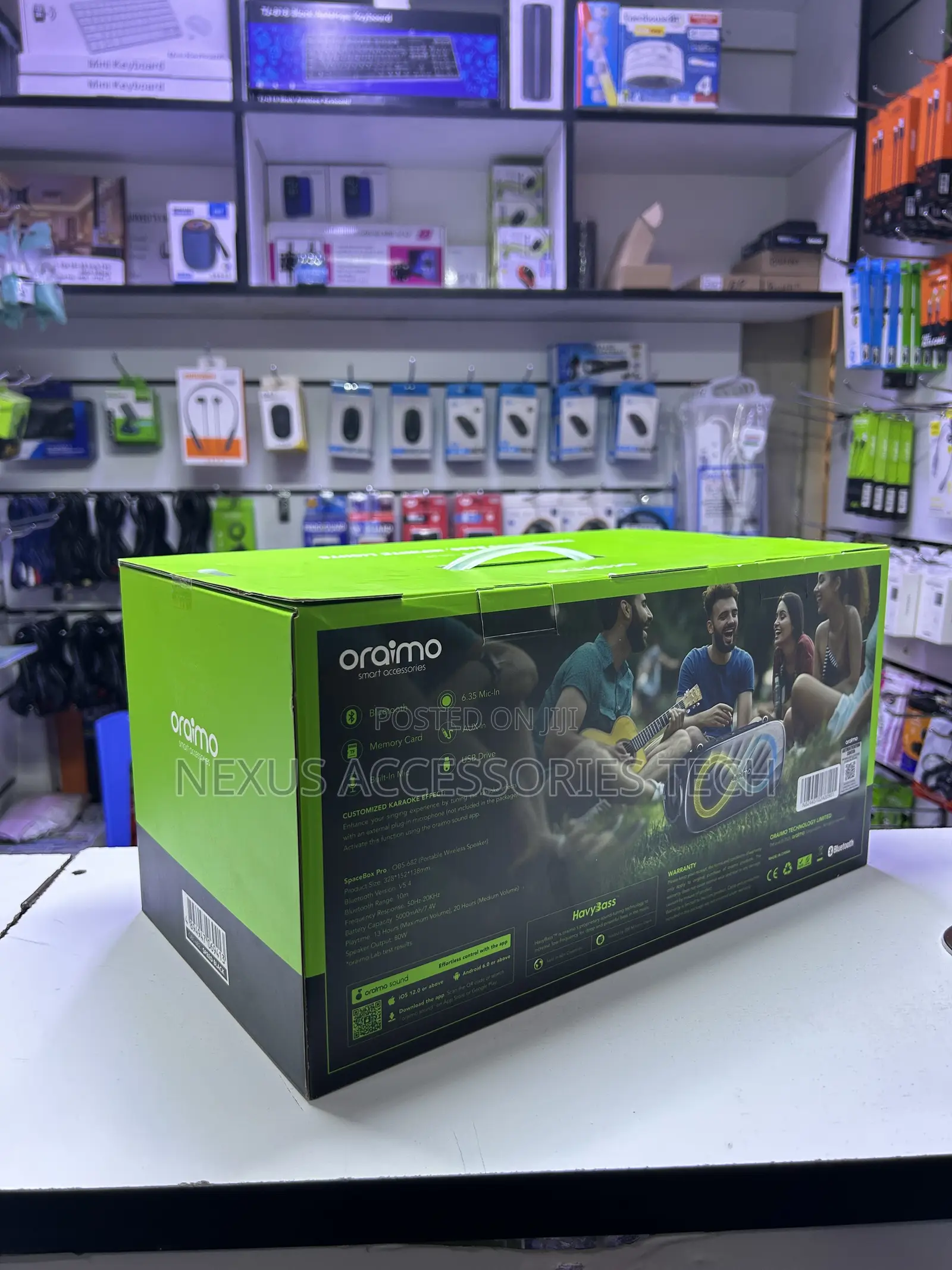 Oraimo Spacebox Pro 60w Bluetooth Speaker – Deep Bass, RGB Lights