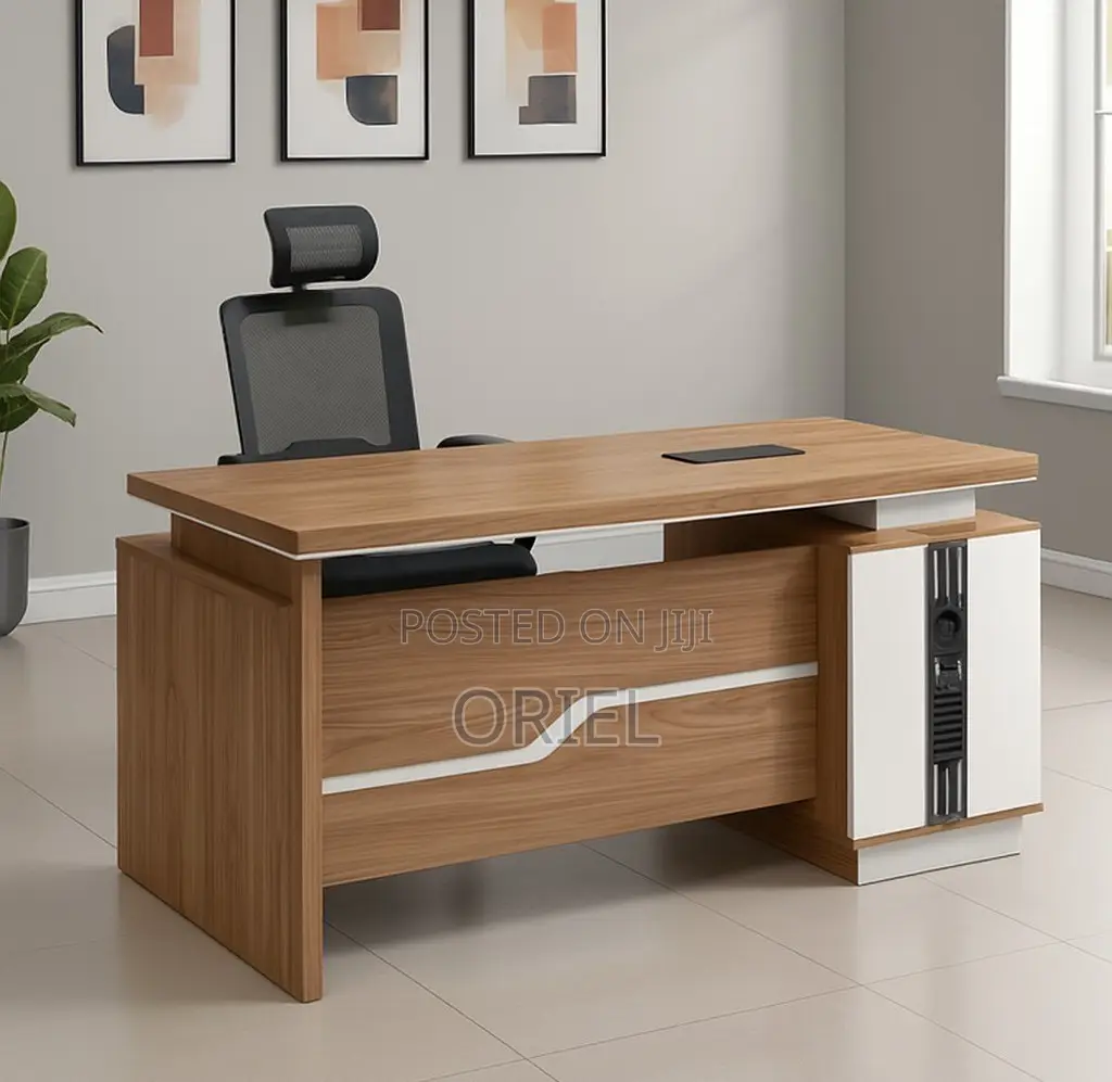 Office Desk : 1.6m Executive Brown Office Desk