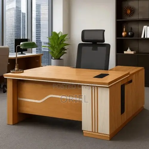 Office Desk : 1.6m Executive Brown Office Desk