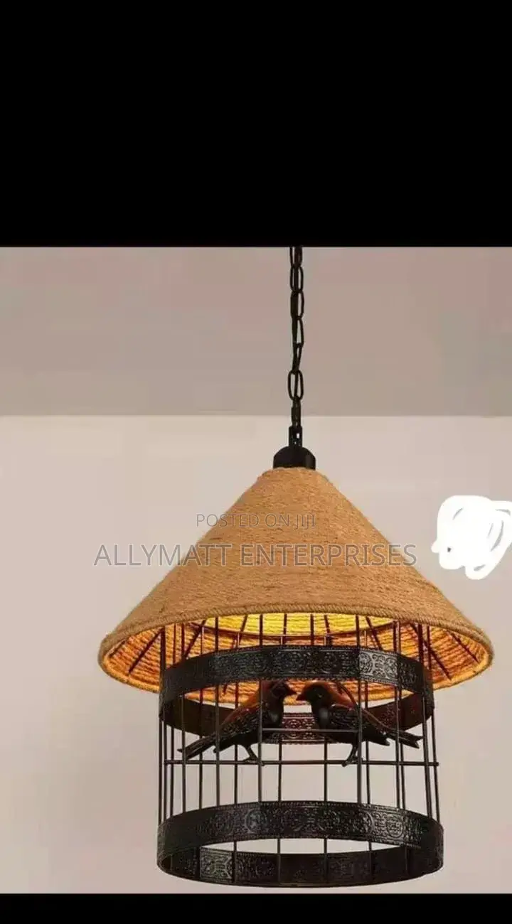 Rustic Birdcage Pendant Light