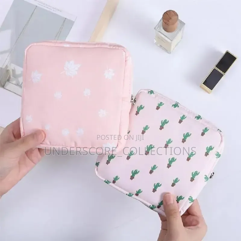 Cute Large Capacity Sanitary Napkin Storage Bags Cartoon Rabbit Bear