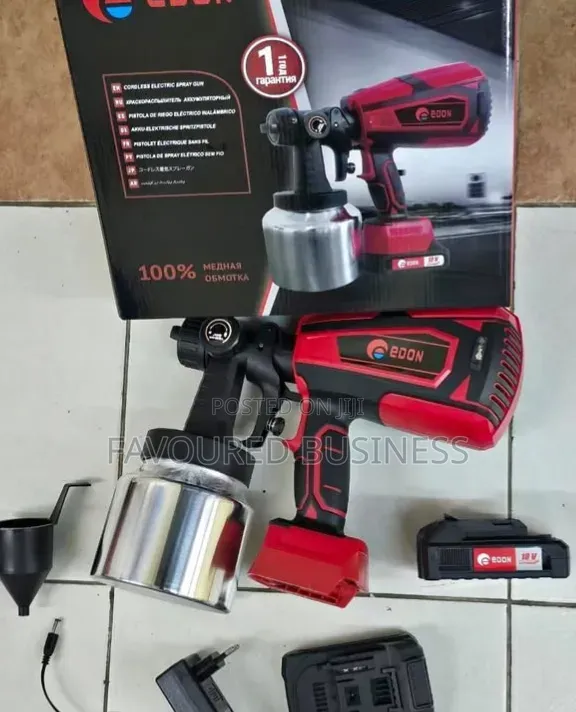 Heavy Duty Edon 18v Cordless Spray Gun/ High Value Spray Gun