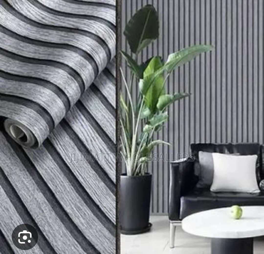 Flute Panel Design Self Adhesive Wall Papers Available In 4 Colours