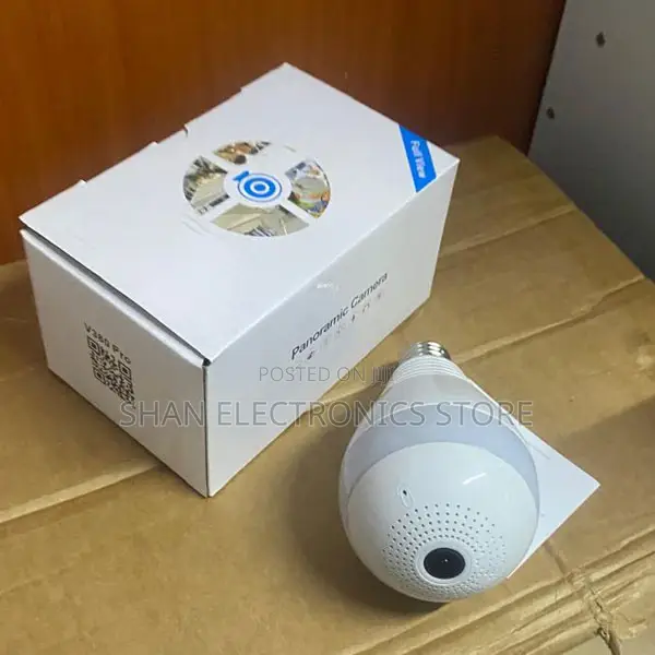 Fish Eye Shape V380 Pro Bulb CCTV Camera